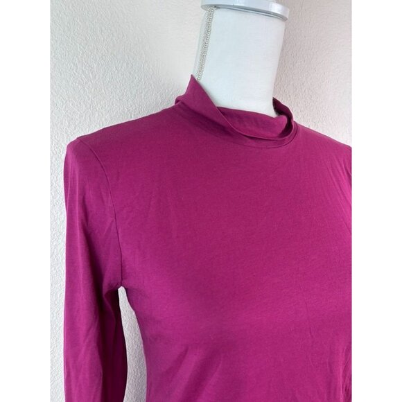 By‎ Anthropologie women's medium mulberry mock neck long sleeve top casual - Picture 4 of 9